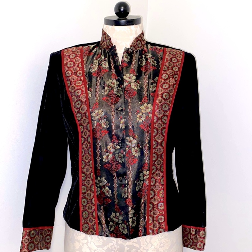 VTG 00’s Scott McClintock sz 14 VELVET STUNNING statement RINGLEADER BROCADE 🤩